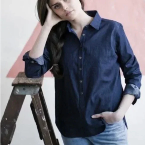 Tradlands Hatteras Pop Over Denim Shirt - Picture 1 of 14